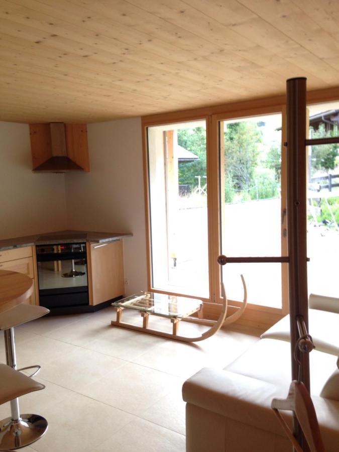 2-Zimmer Ferienwohnung,Parterre,Sitzplatz,Garage Adelboden Exterior foto